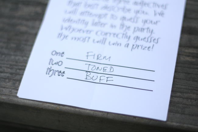 the three adjective game