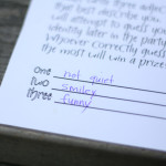 the three adjective game