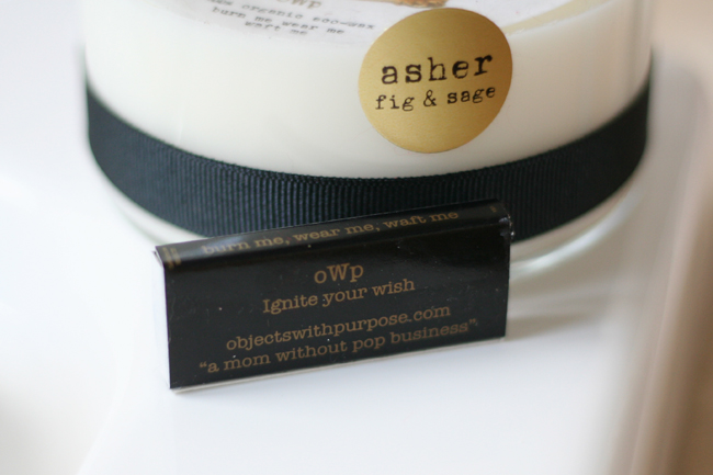 a candle with purpose