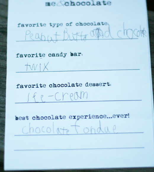 the 'chocolate&wine' party survey