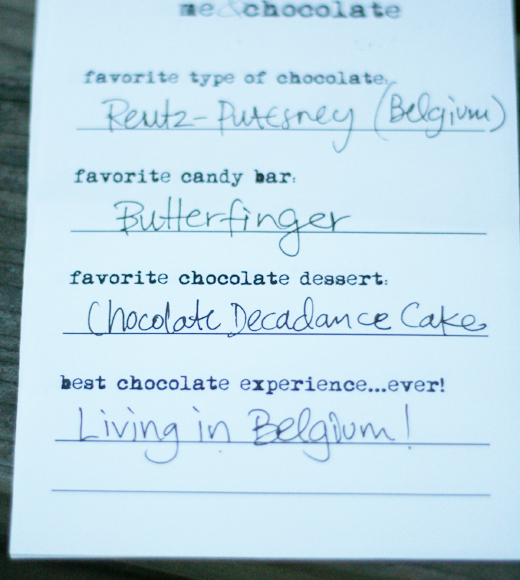 the 'chocolate&wine' party survey