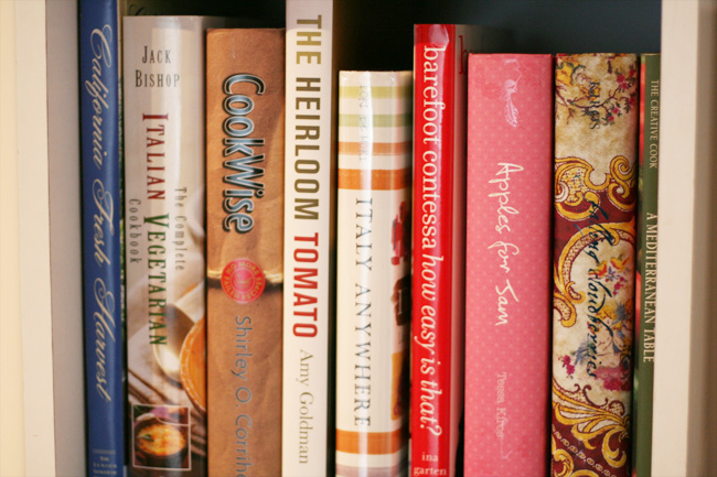 wednesday: my cookbooks, top to bottom