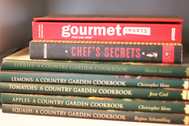 wednesday: my cookbooks, top to bottom
