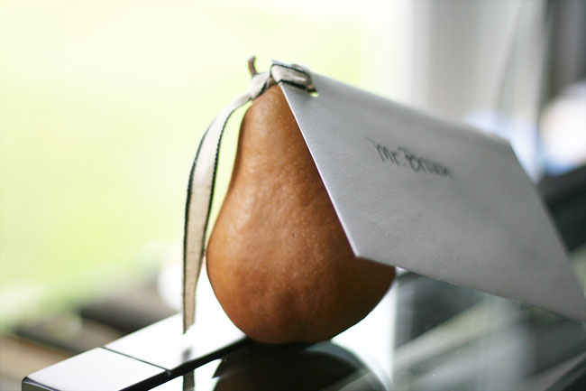 fruit as gift card holder