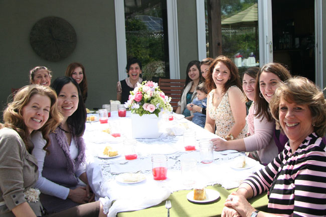 shower design motif: flowers everywhere!