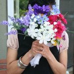 shower design motif: flowers everywhere!