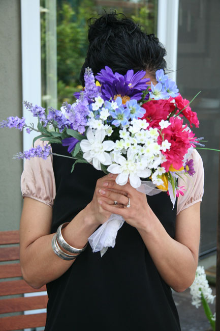 shower design motif: flowers everywhere!