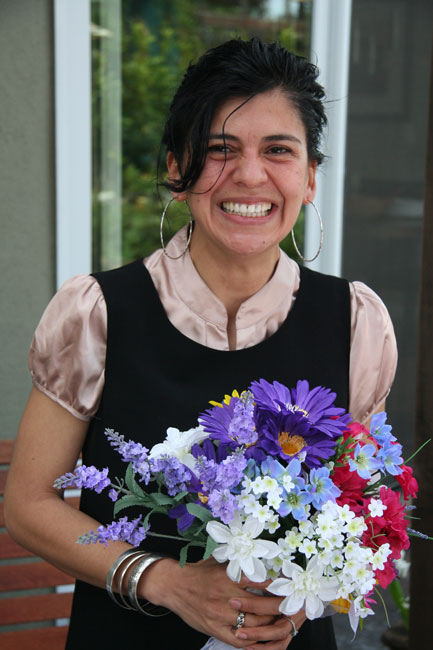 shower design motif: flowers everywhere!