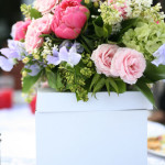 shower design motif: flowers everywhere!