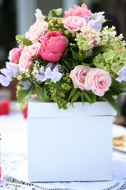 shower design motif: flowers everywhere!