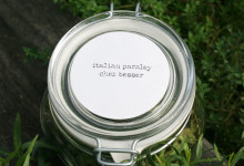 oven-drying herbs from the garden