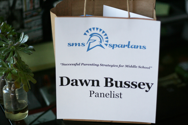 double-duty: panelist sign AND thank you gift