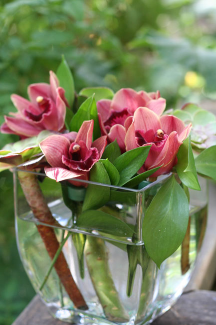 repurposing flower arrangements