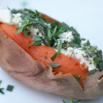 orange theme cont'd (sweet potato w/chevre)