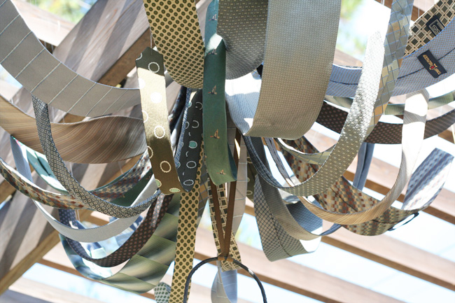 tie-ing up a chandelier