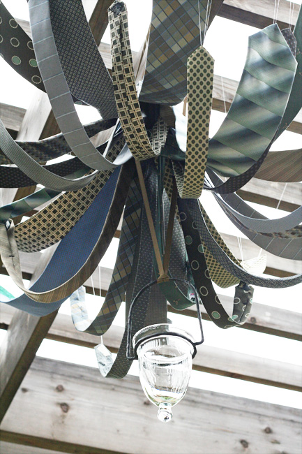 tie-ing up a chandelier