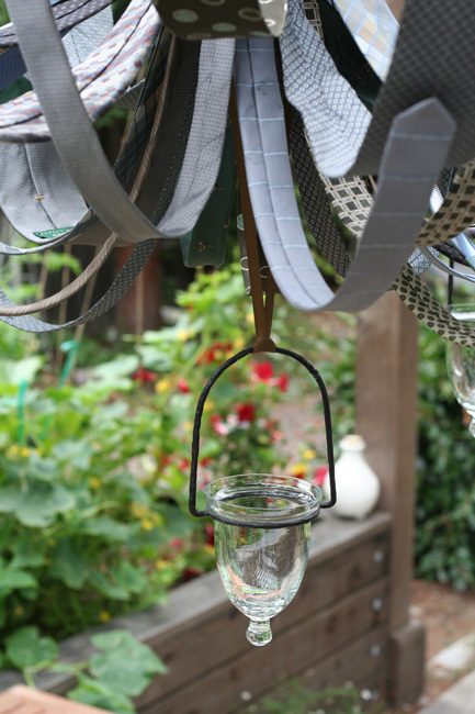 tie-ing up a chandelier