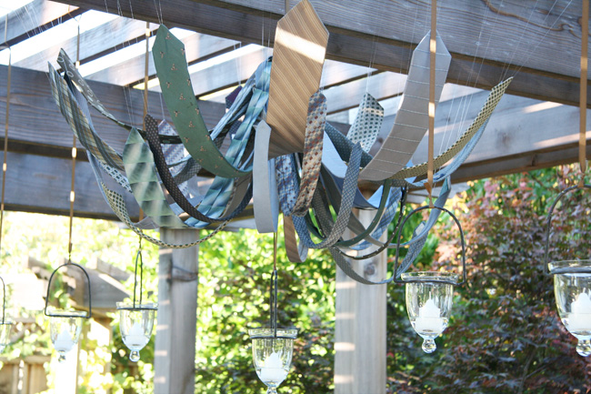 tie-ing up a chandelier
